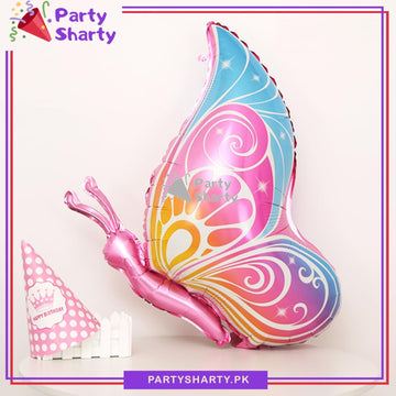 New Flying Multi Color Butterfly Foil Balloon For Birthday and Party Decoration